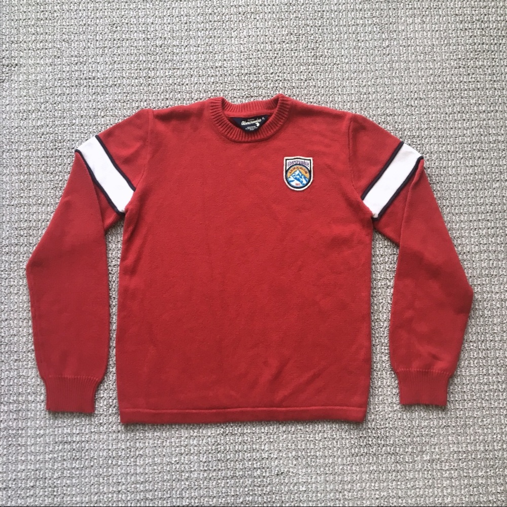 Abercrombie & Fitch Ski Sweater, Red/White, XL